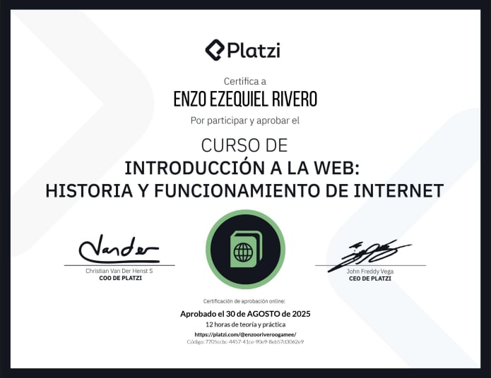 Certificado Introducción a la Web